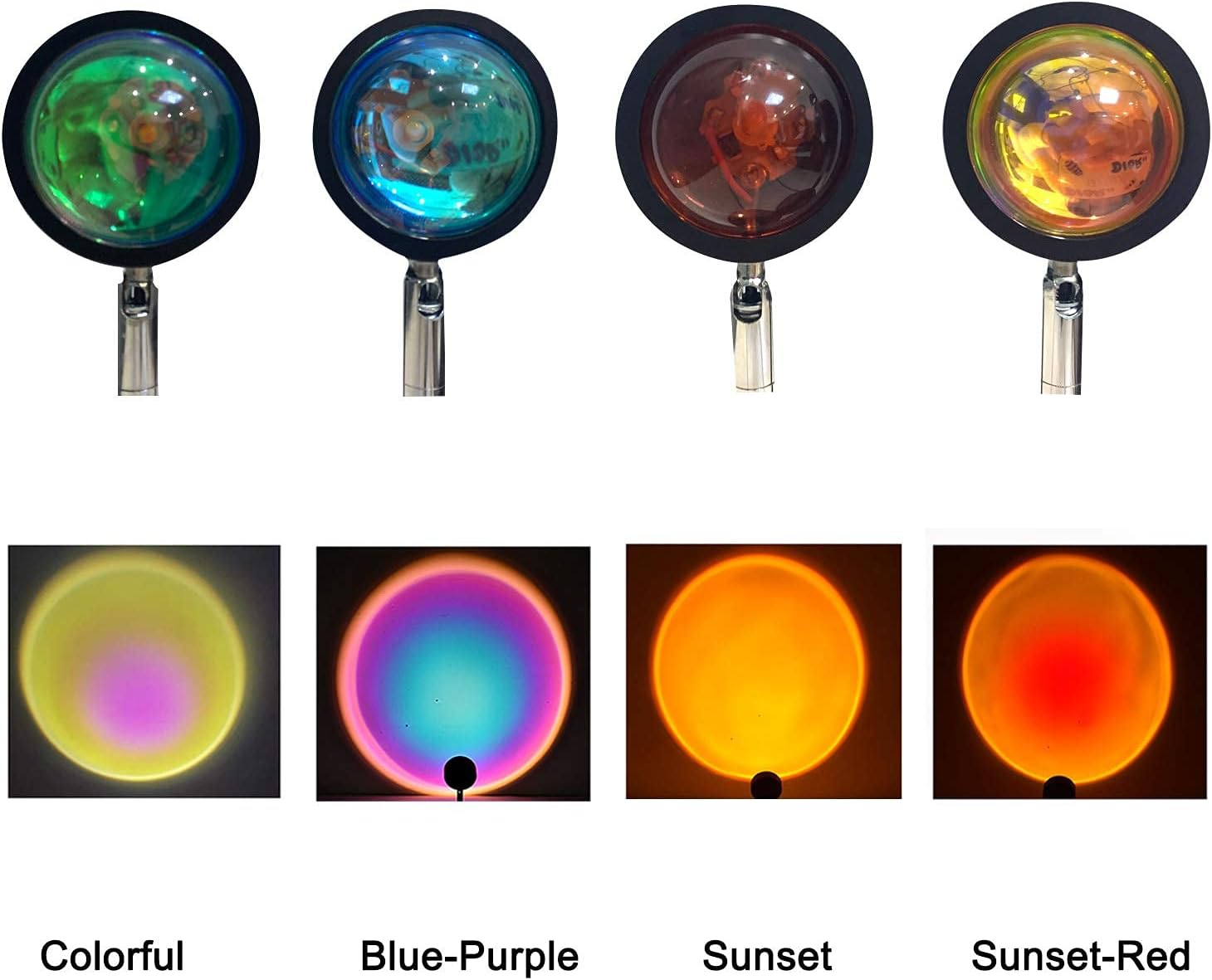 Sunset projection light remote control 16 color ambient night light, bedroom decoration background wall photography props