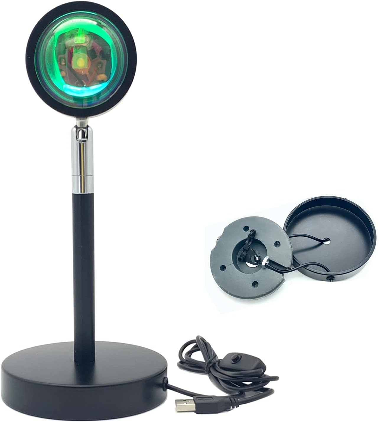 Sunset projection light remote control 16 color ambient night light, bedroom decoration background wall photography props