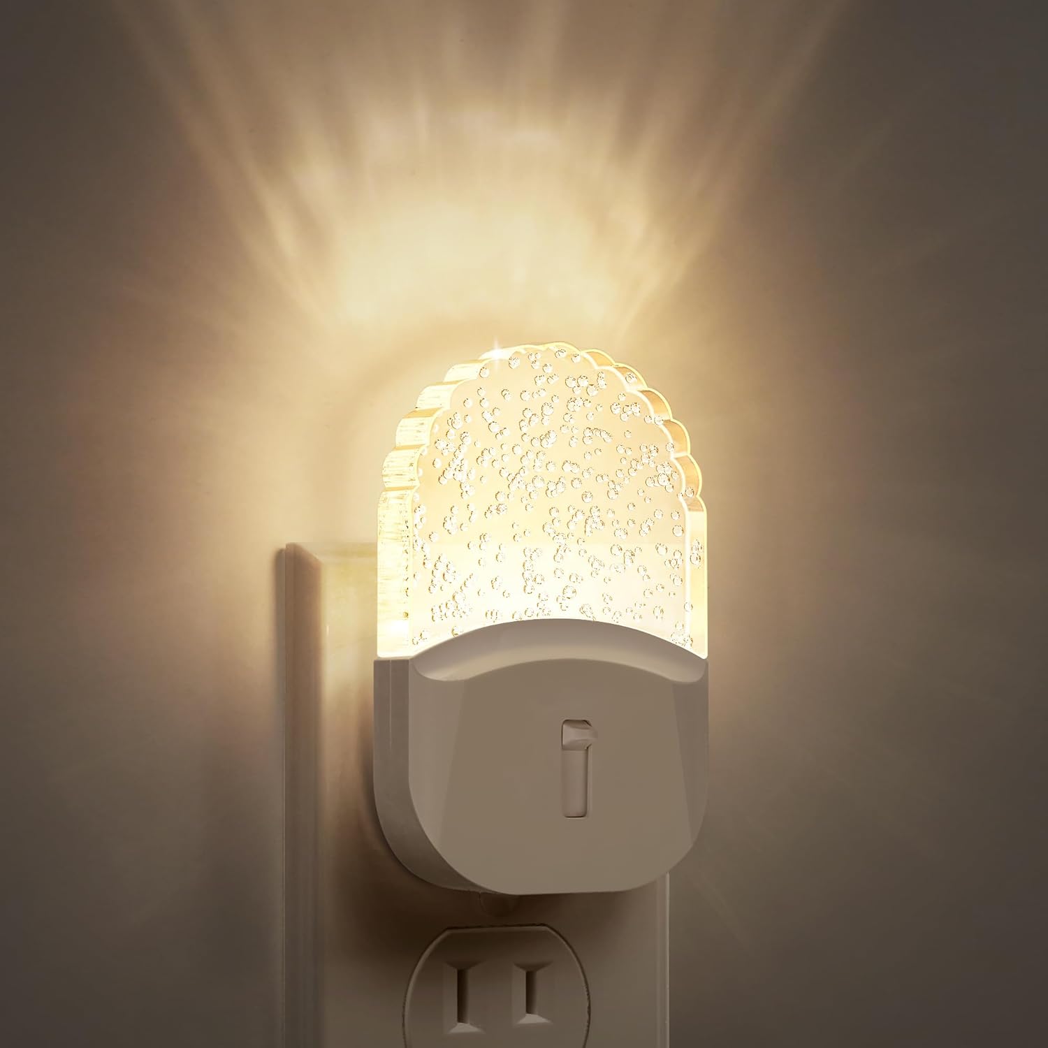 LED Night Light, Baby Night Lights [2 Pack], Plug in Night Light with Auto Dusk to Dawn Sensor, Adjustable Brightness NightLight for Kids, Bathroom, Bedroom, Nursery Room, Soft White 3000k