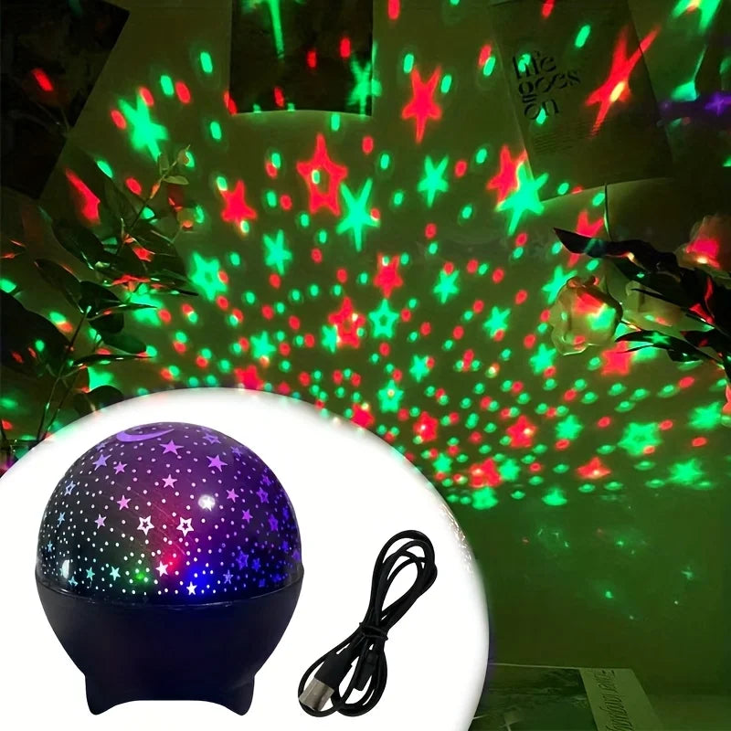Starry Sky Projector Light 7Modes LED Night Light Galaxy Moon Ambient Light for Kids Room Decor Christmas Birthday Gift USB Plug