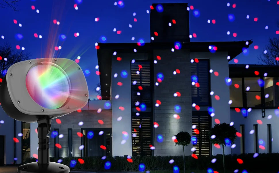 Christmas Snowfall Projection Lights Indoor Outdoor Holiday Lights With Remote Control for Halloween Christmas Party Wedding