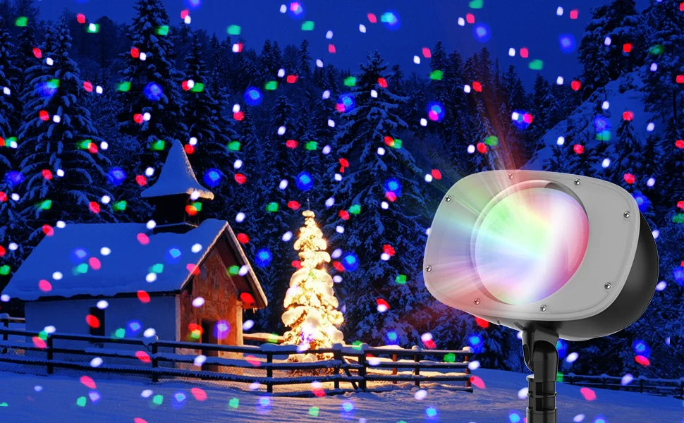Christmas Snowfall Projection Lights Indoor Outdoor Holiday Lights With Remote Control for Halloween Christmas Party Wedding